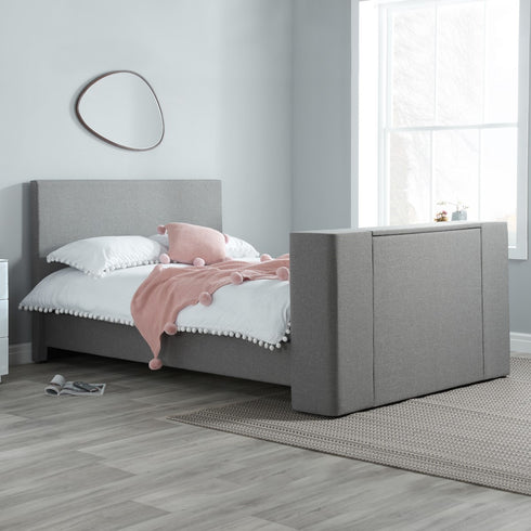 Plaza Fabric Tv Bed Grey